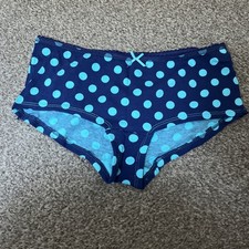 Women’s Blue Spotty M&S Knickers 10-12 3 Pairs Brand New