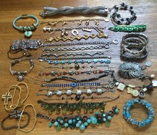 Job Lot Vintage Costume Jewellery Bracelets Bangles ,33 approx sold in 1 lot