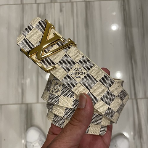 Louis vuitton white azur belt - white,
