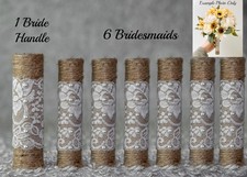 7pc Twine Burlap Lace Wedding