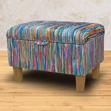 Rainbow Stripe Storage Ottoman