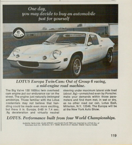 1973 lotus europa twin - 1973,