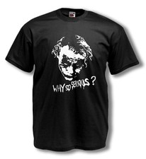 JOKER T-SHIRT / Heath Ledger - Why so serious? -  BATMAN - 23 Colours / mens tee