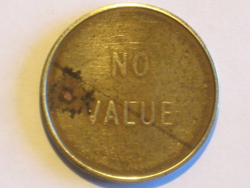 Blank brass value coin - blank,