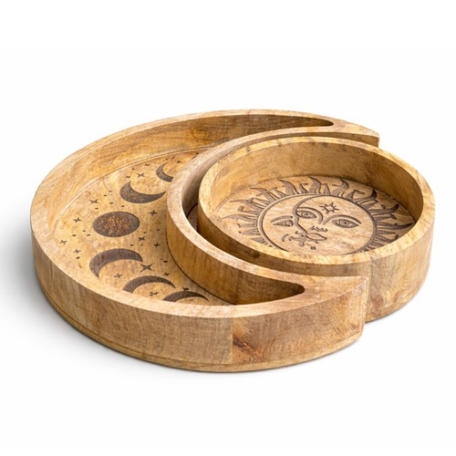 Moon shaped mango - moon, wood