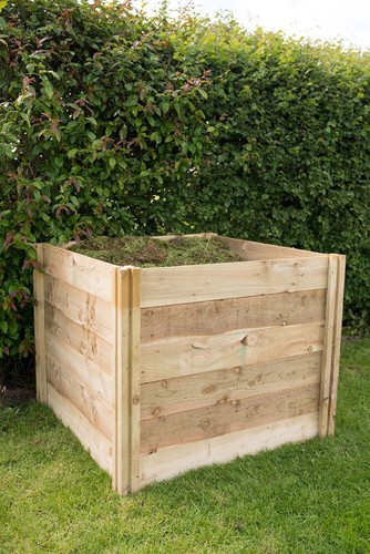 Wooden compost bin - compost, forest