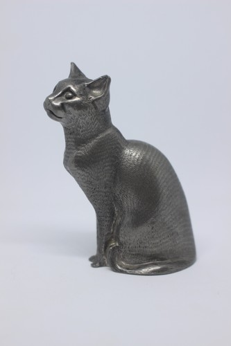 Hantel pewter sitting cat - pewter,