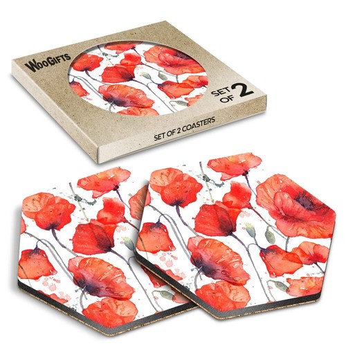 Hexagon mdf coaster - mdf,
