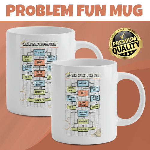 Problem solved funny mug - problem,