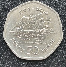 2004 gibraltar 50p coin - 2004,