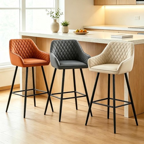 Pcs leather bar stools - pu,