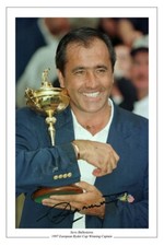 SEVE BALLESTEROS GOLF SIGNED AUTOGRAPH PHOTO RYDER CUP 1997