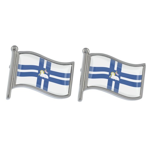 Preston city wave flag silver - city,