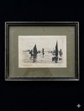 Antique Hand Signed Etching