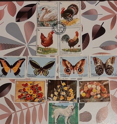 Vintage stamps from sharjah - vintage,