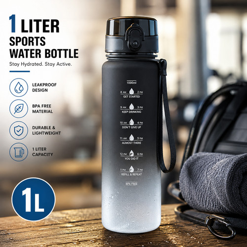 Liter sports water - sports, bottle