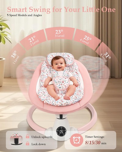 Bluetooth electric baby swing - baby,