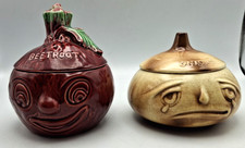 Vintage Homeware 1970s Vintage Sylvac Crying Onion & Beetroot Face Pots J2042