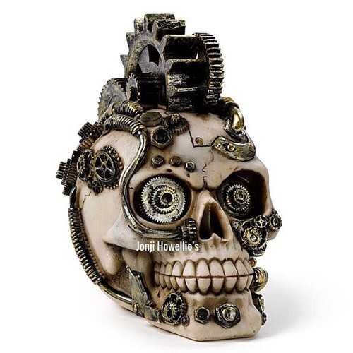 Steampunk gothic skull - steampunk,
