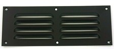 LOUVRE VENT 9.5" x 3.5" BLACK Coated Aluminium Made in England Air Ventilation