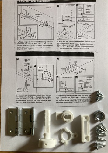 Hinged loft hatch trap - trap, door