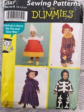 Simplicity Sewing Patterns for Dummies 0587 Toddlers' Costumes Witch Skeleton