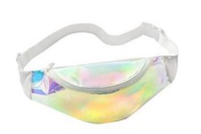 HOLOGRAPHIC BEACH FESTIVAL TRAVEL WAIST BUM BAG POUCH SECURITY HOLIDAY WALLET