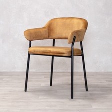 TARNISHED GOLD VELVET WATERPROOF COMMERCIAL RESTAURANT DINING CHAIR