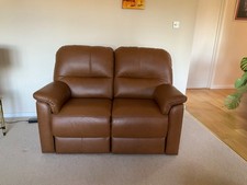 G Plan 2 Seater, Leather Electric Reclining Sofa