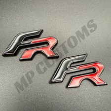 2 Gloss Black & Red FR Badge