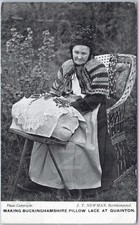 Antique Postcard Making Pillow