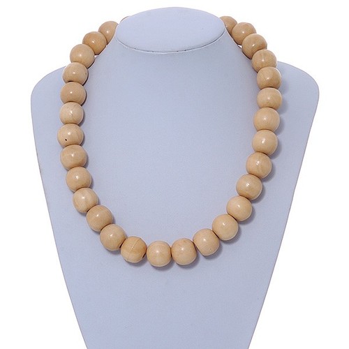 Chunky round wooden bead - chunky,