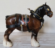 Beswick Bay Brown Gloss Harnessed Shire Mare Rare Early Vintage Model No.818 Vgc