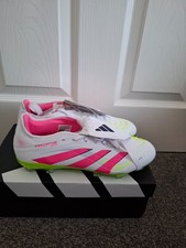 Unisex Adidas Predator PRO Cloud White/Lucid Pink/Lucid Lemon Size uk 7.5 New