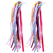 Ribbon Rainbow Bike Tassels