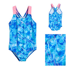 Speedo Disney Frozen Elsa Swimsuit Girls Age 2 Racerback Bathers Swimwear UPF 50