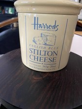 Harrods English Blue Stilton Porcelain Cheese Pot With Lid
