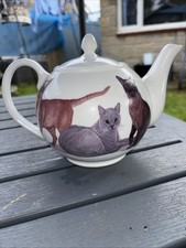 Modern Fine Bone China Teapot By Roy Kirkham ‘cats Galore Possibly 1litre