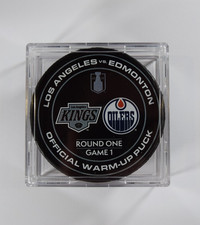 Los Angeles Kings Vs Edmonton Oilers Official Stanley Cup PlayOffs Warm-Up Puck 