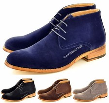 New Mens Casual / Formal Desert Ankle Chelsea Boots Leather Lined UK Sizes 7-12 