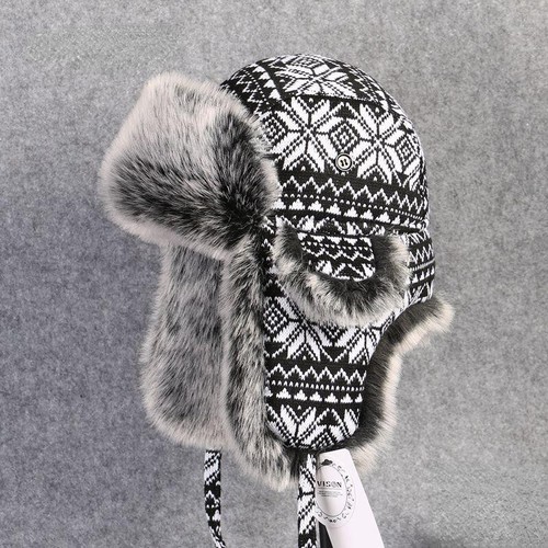 Men winter faux - winter, knitted