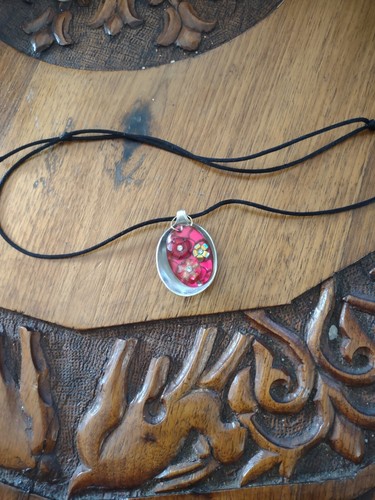 Silver spoon necklace - spoon,