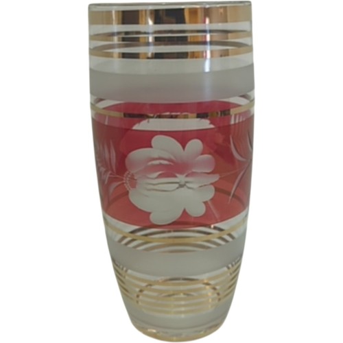 Decorative floral glass vase - decorative,