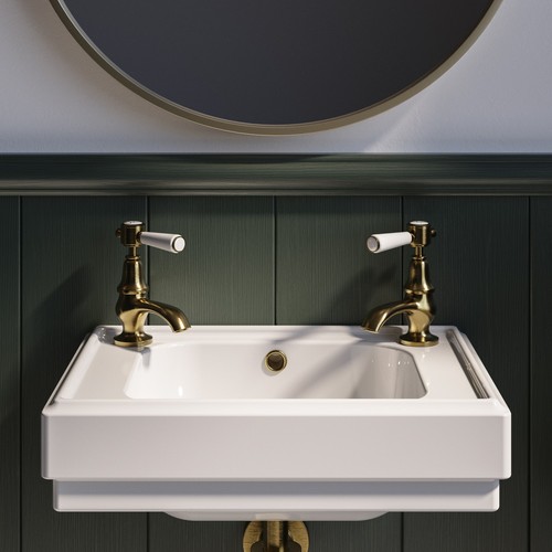 White wall hung cloakroom - hung,