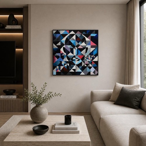 Acrylic original art - original, geometric