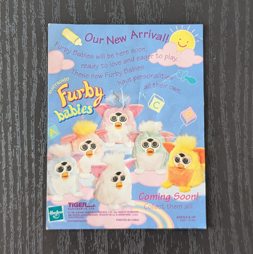 Furby babies promotional flyer - babies,