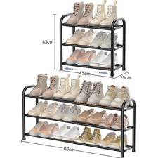 Expandable shoe rack tier - expandable,