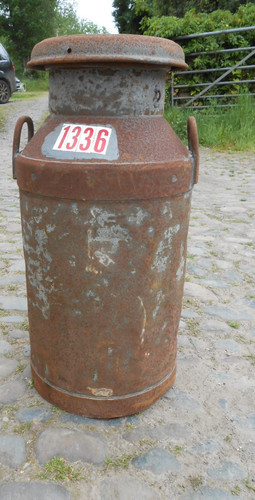 Antique rustic milk churn - rustic,