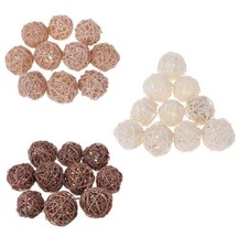 10 Pieces Wicker Rattan Balls 5 Cm /