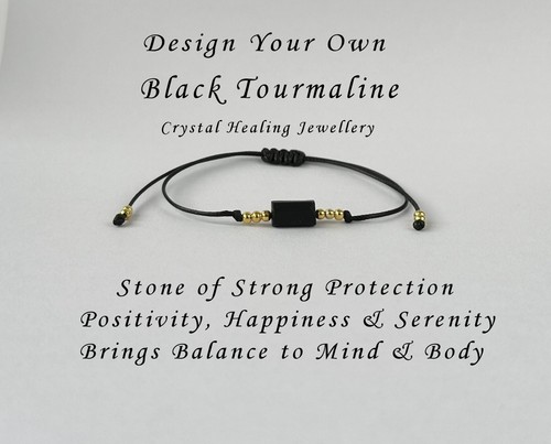 Black tourmaline bracelet - black,